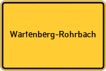 Place name sign Wartenberg-Rohrbach