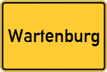 Place name sign Wartenburg