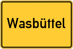 Place name sign Wasbüttel