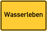 Place name sign Wasserleben