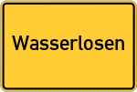 Place name sign Wasserlosen