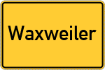 Place name sign Waxweiler