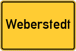 Place name sign Weberstedt