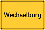 Place name sign Wechselburg