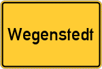 Place name sign Wegenstedt