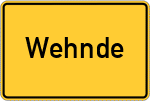 Place name sign Wehnde