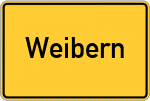 Place name sign Weibern, Brohltal
