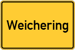 Place name sign Weichering