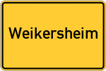 Place name sign Weikersheim