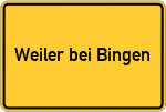 Place name sign Weiler bei Bingen