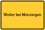 Place name sign Weiler bei Monzingen