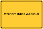 Place name sign Weilheim (Kreis Waldshut)