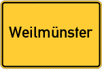 Place name sign Weilmünster