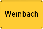 Place name sign Weinbach