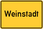 Place name sign Weinstadt