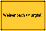 Place name sign Weisenbach (Murgtal)
