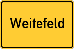 Place name sign Weitefeld