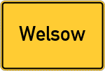 Place name sign Welsow