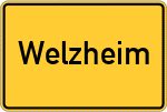 Place name sign Welzheim