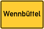 Place name sign Wennbüttel