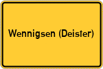 Place name sign Wennigsen (Deister)