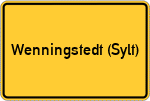 Place name sign Wenningstedt (Sylt)