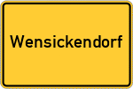 Place name sign Wensickendorf