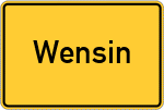 Place name sign Wensin