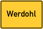 Place name sign Werdohl