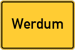 Place name sign Werdum