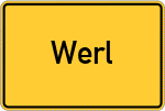 Place name sign Werl