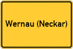 Place name sign Wernau (Neckar)