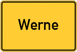 Place name sign Werne