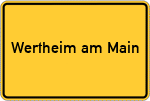 Place name sign Wertheim am Main