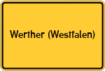 Place name sign Werther (Westfalen)