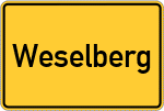 Place name sign Weselberg