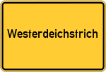 Place name sign Westerdeichstrich