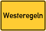 Place name sign Westeregeln