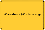 Place name sign Westerheim (Württemberg)