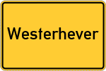 Place name sign Westerhever