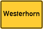 Place name sign Westerhorn