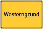 Place name sign Westerngrund
