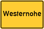 Place name sign Westernohe