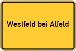 Place name sign Westfeld bei Alfeld, Leine