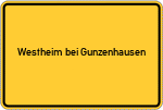 Place name sign Westheim bei Gunzenhausen