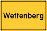 Place name sign Wettenberg, Hessen
