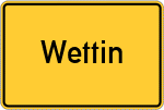 Place name sign Wettin