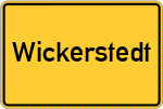 Place name sign Wickerstedt