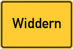 Place name sign Widdern