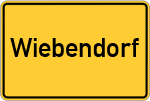Place name sign Wiebendorf